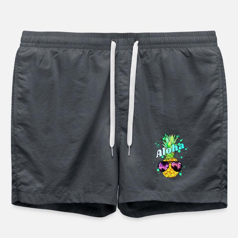 cool pineapple Aloha - Swim Trunks - undefined