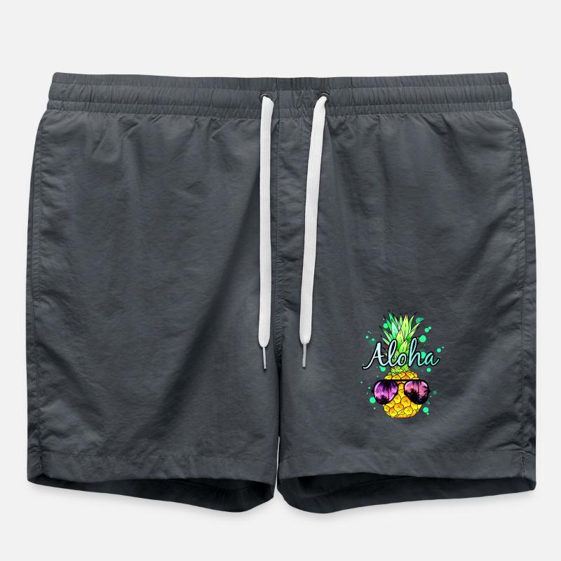 Pineapple Aloha - Swim Trunks - undefined