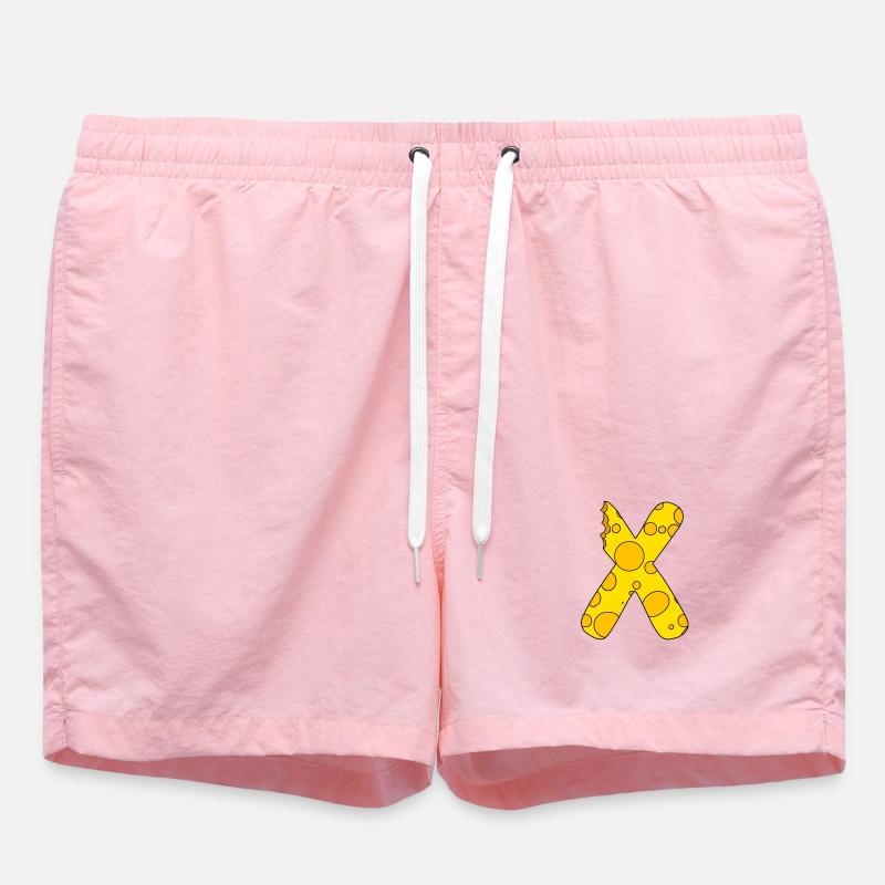 Lettre X - Short de bain - rose