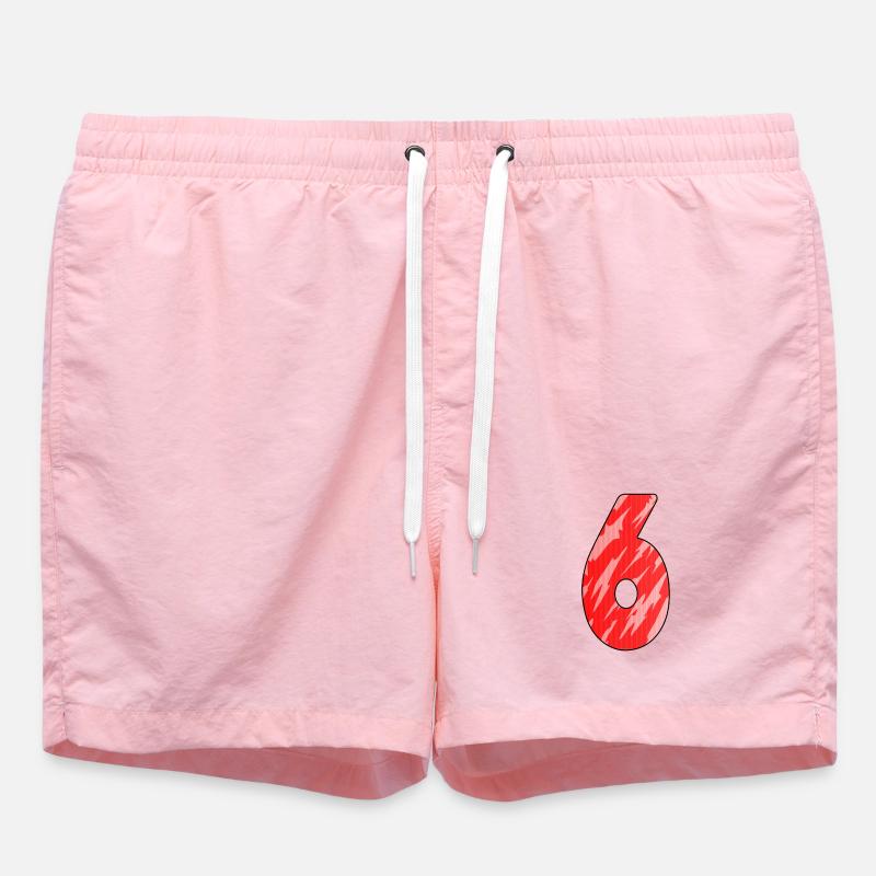 Number 6 - 6 years - Swim Trunks - pink