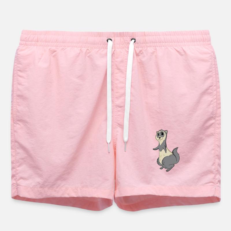 Ferret - Swim Trunks - pink