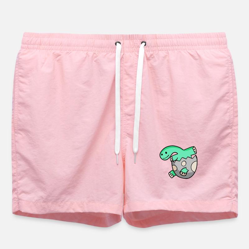 Motif Dino d’oeuf de dinosaure - Short de bain - rose
