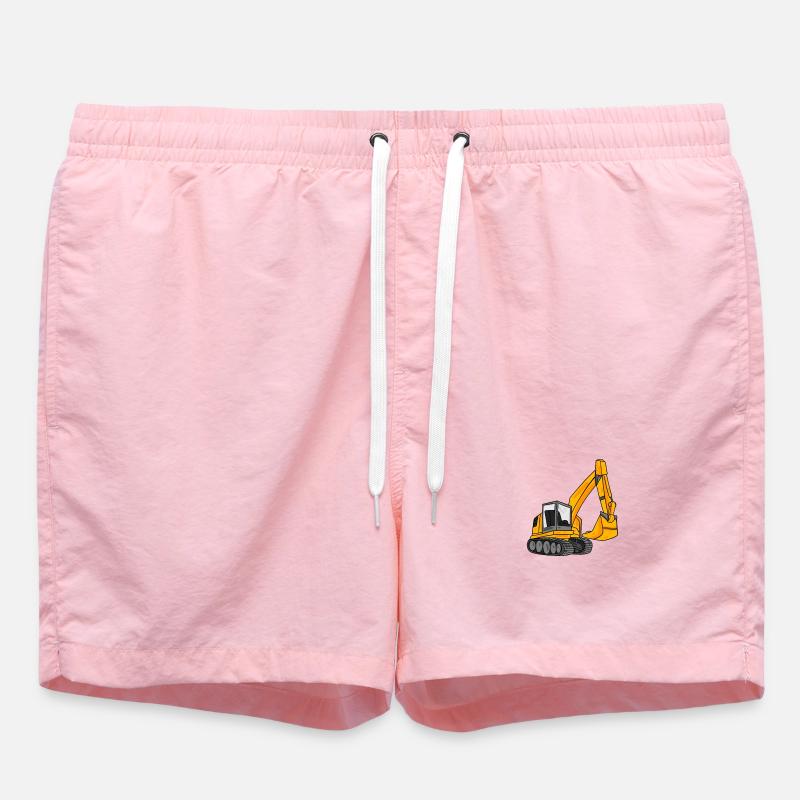Bagger Baggerfahrer Geschenk - Badeshorts - Pink