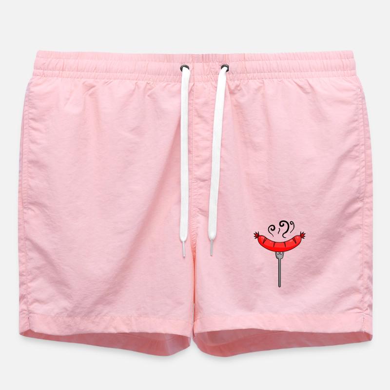 Wurst Currywurst Fleisch Bratwurst Grillwurst - Badeshorts - Pink