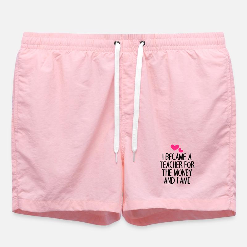 Teacher saying funny - Swim Trunks - pink