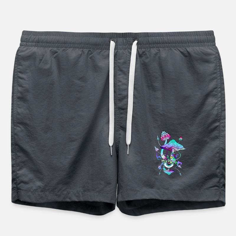 Psytrance Psychedelic Mushrooms - Swim Trunks - undefined