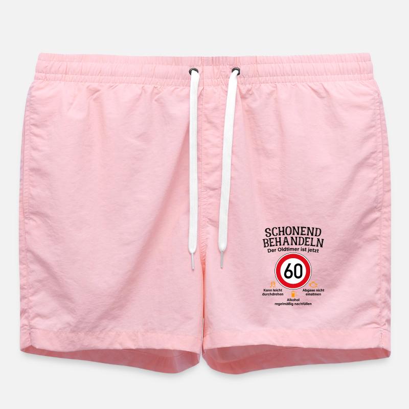 60. Geburtstag Schonend Behandeln Oldtimer Ist 60 - Badeshorts - Pink