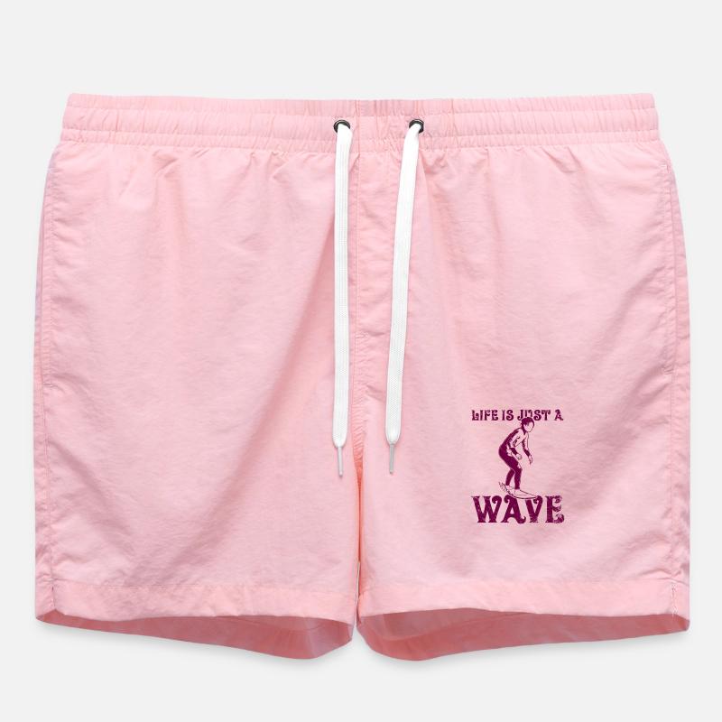 La vie n’est qu’une vague - Short de bain - rose