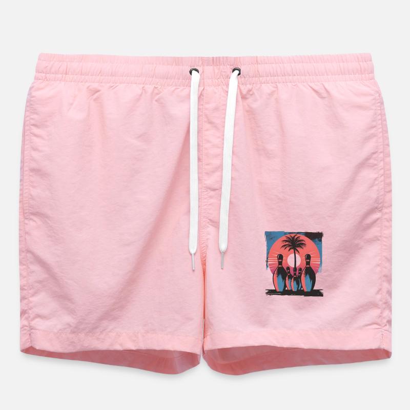 Bowling - Short de bain - rose