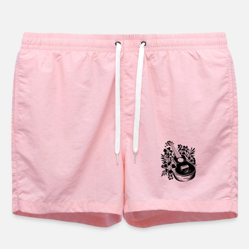 Ukulele Comic Look - Swim Trunks - pink