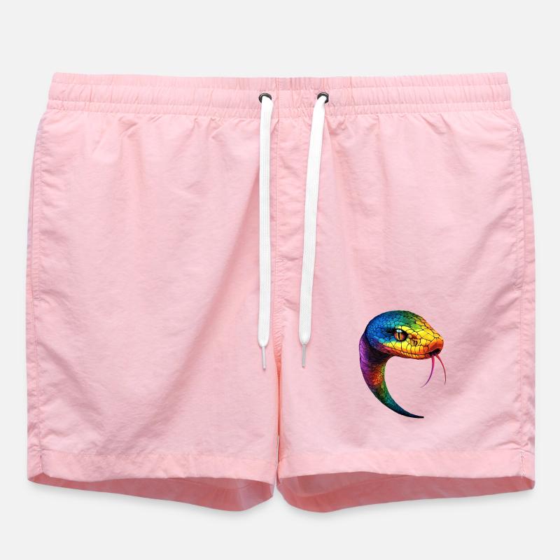 Schlange Python Kobra Mamba Klapperschlange Snake - Badeshorts - Pink