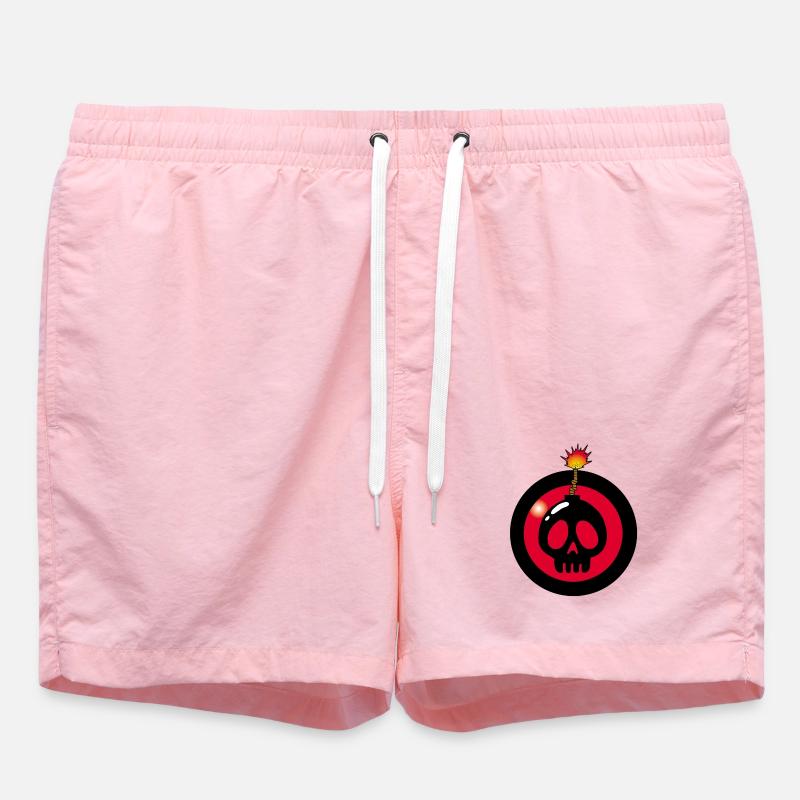 Explodierender Schädel - Badeshorts - Pink