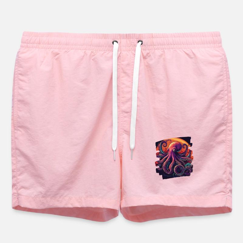 Octopus Octopus - Swim Trunks - pink