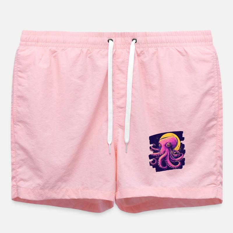Octopus Octopus - Swim Trunks - pink