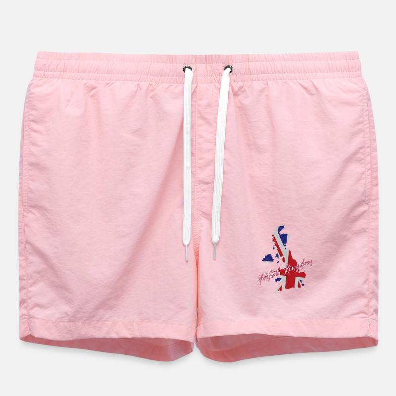 Fierté britannique, drapeau du Royaume-Uni - Short de bain - rose