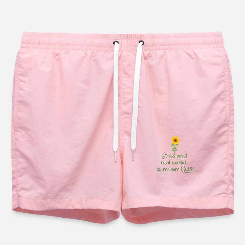 Statement-Design-Handwriting-on-Women'sCut with a - Swim Trunks - pink