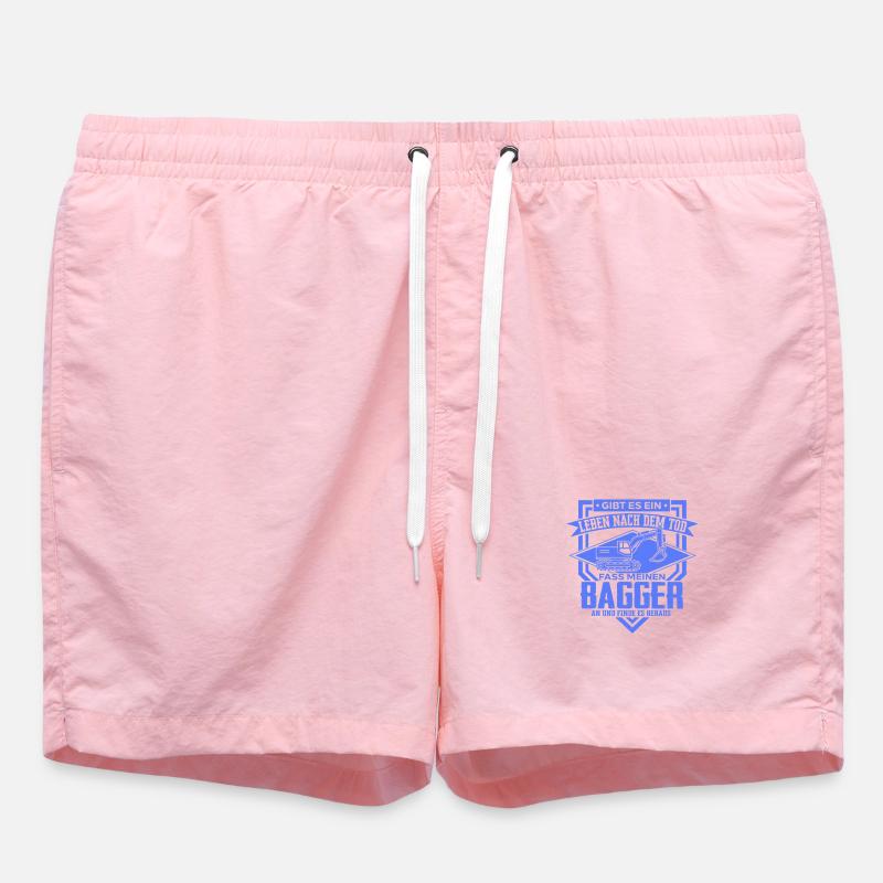 Baggerfahrer Sprüche Baugeräteführer Hochbau - Badeshorts - Pink