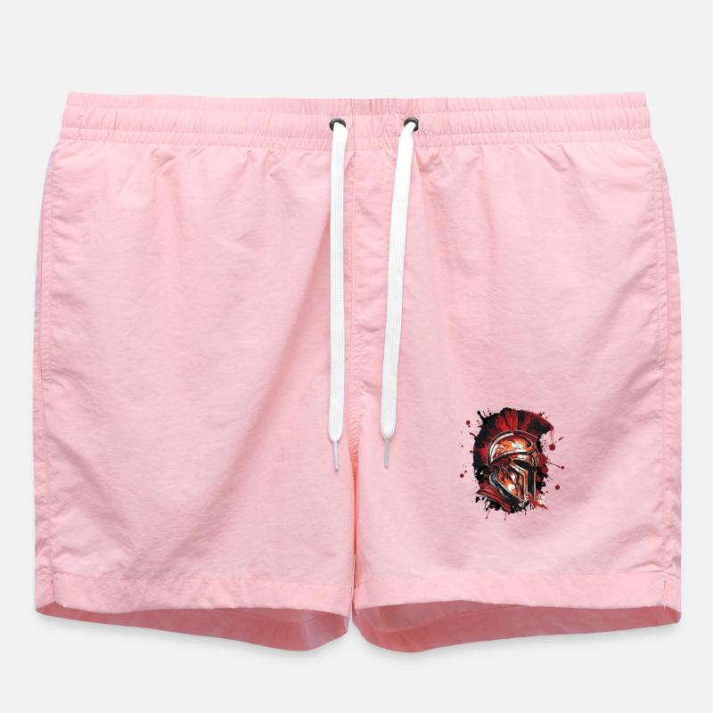 Spartan Helmet Warrior Gladiator - Swim Trunks - pink