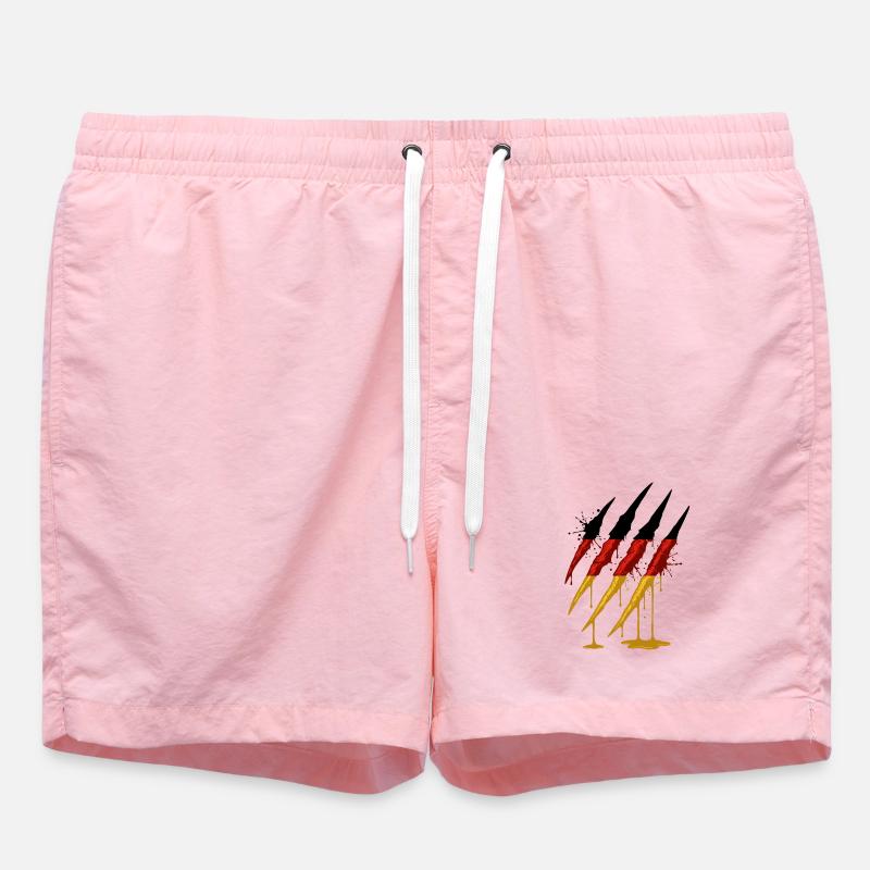 Claw Germany Flag Scratch Trace - Swim Trunks - pink