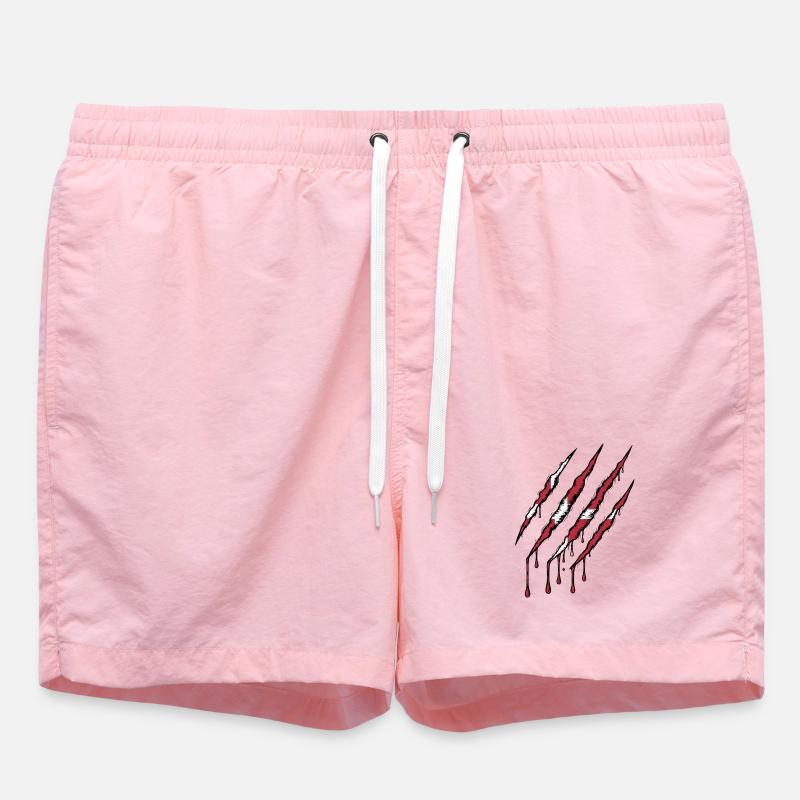 Danemark griffe grunge dannebrog drapeau scratch - Short de bain - rose