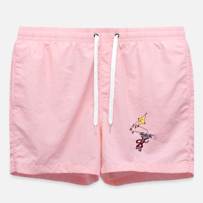 Adventure Monkey - Swim Trunks - pink