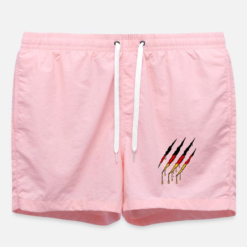 Patriotic Germany Scratch Marks - Swim Trunks - pink