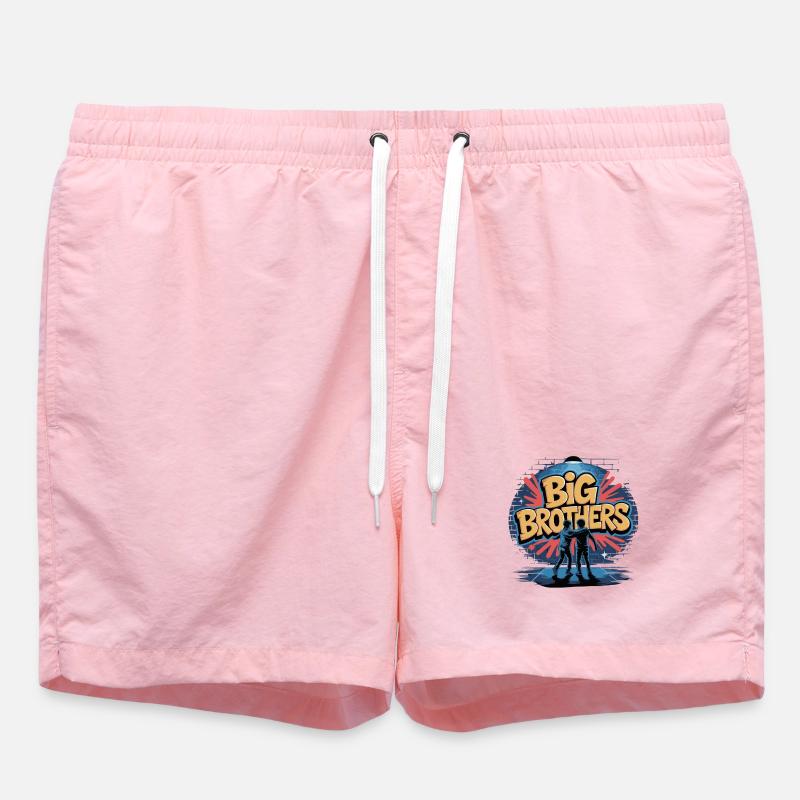 Duo de graffitis Big Brothers - Short de bain - rose
