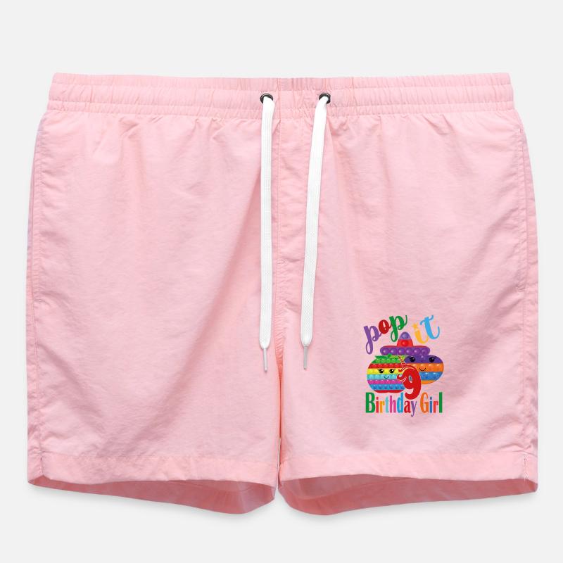 pop-it Geburtstagskind 9 - Badeshorts - Pink