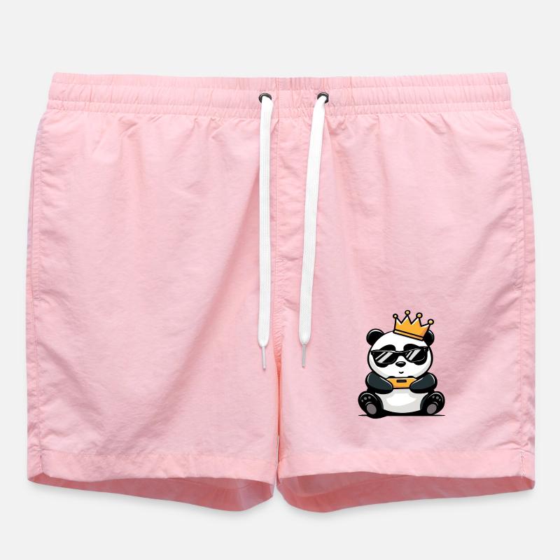Panda Controller et Couronne - Short de bain - rose