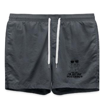 Dachshund Funny Dog Dad Moments Funny Weiner Dog - Swim Trunks -  - Front