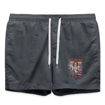 Katzoholiker Nur noch eine Katze - Lustiger Spruch - Badeshorts -  - Vorne