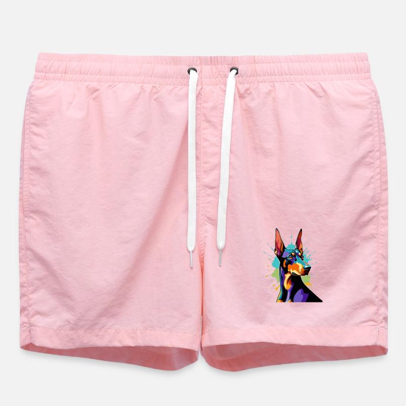 Explosion de couleurs Doberman - Short de bain - rose