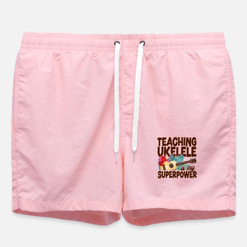 Enseignement de l’ukulélé hawaïen ukélé - Short de bain - rose