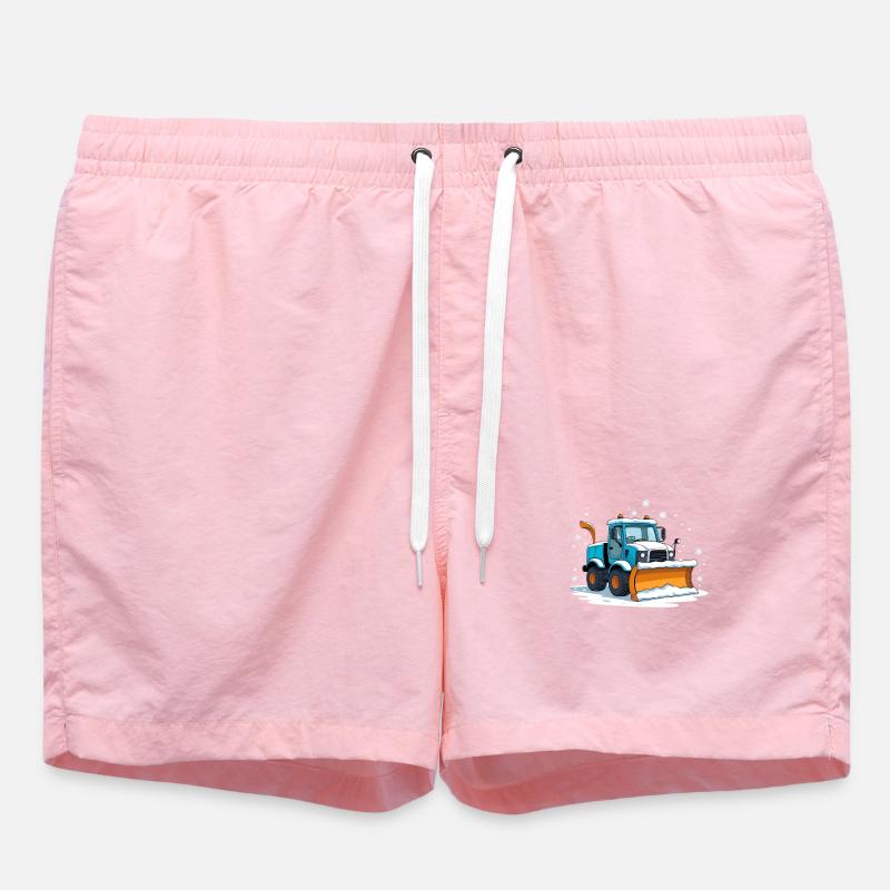 Chasse-neige de dessins animés bleus - Short de bain - rose