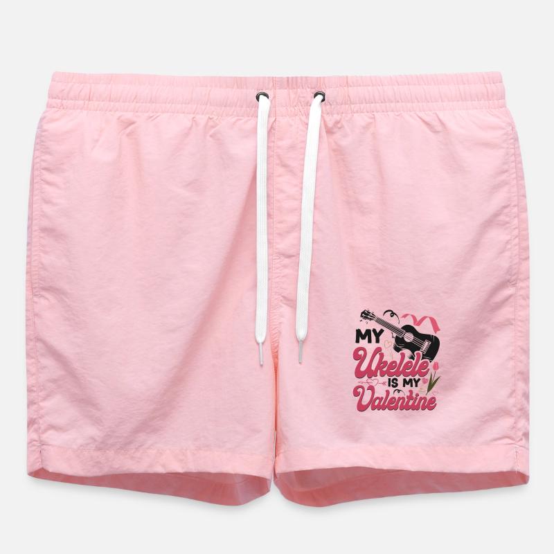 Valentines ukulélé hawaïen - Short de bain - rose
