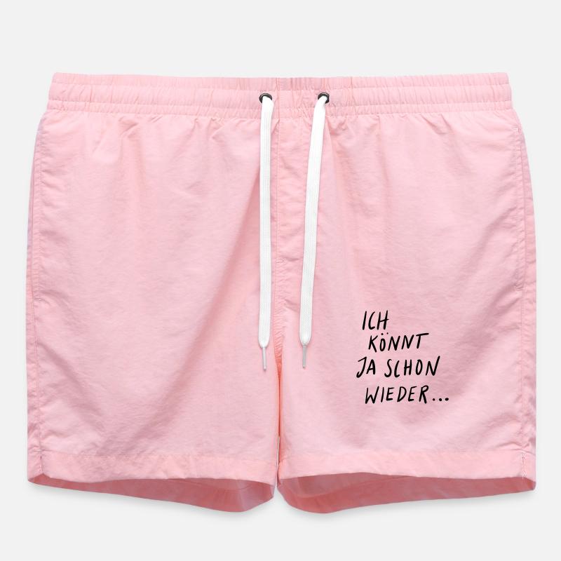I could do it again - Swim Trunks - pink
