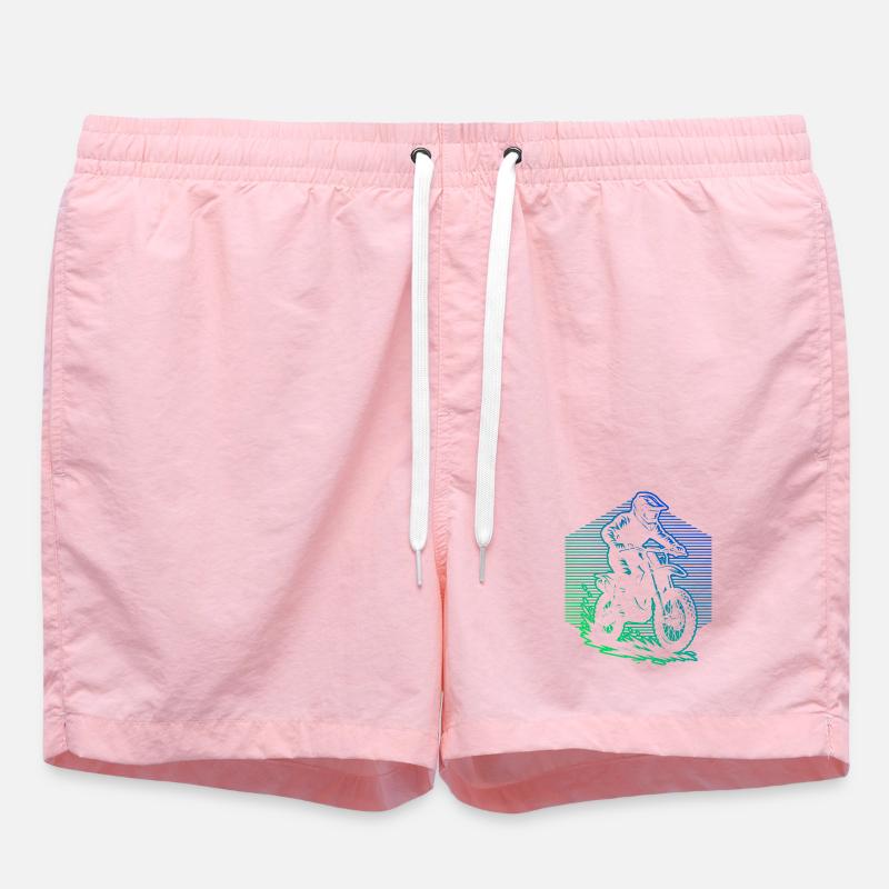 Conception de motocross pleine de caractère - Short de bain - rose