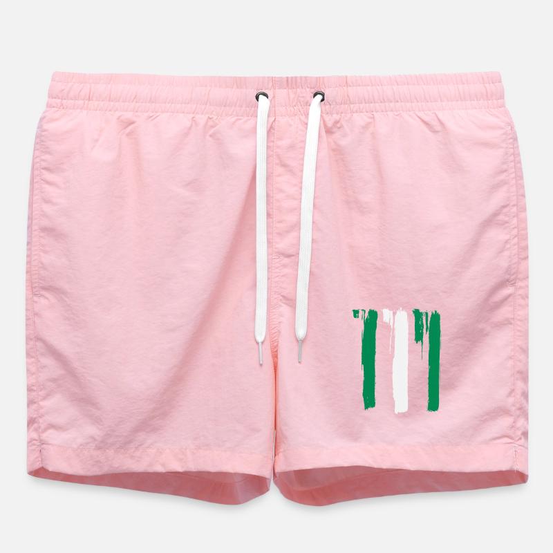 Nigeria Flagge - Badeshorts - Pink