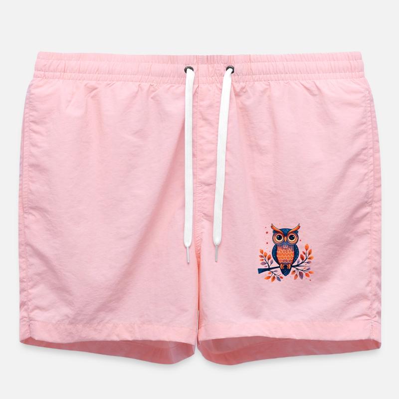 Wald Eulenzauber - Badeshorts - Pink