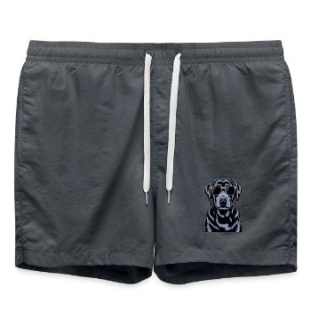 Schwarzer Labrador  - Badeshorts -  - Vorne
