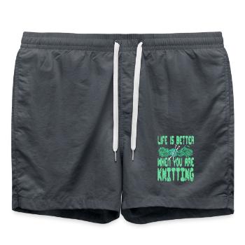Life Is Better When You Are Knitting Yarn Joy - Badeshorts -  - Vorne