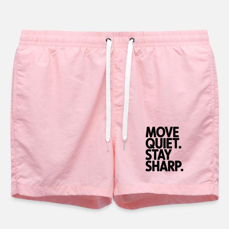 Move Quiet. Stay Sharp. - Badeshorts - Pink