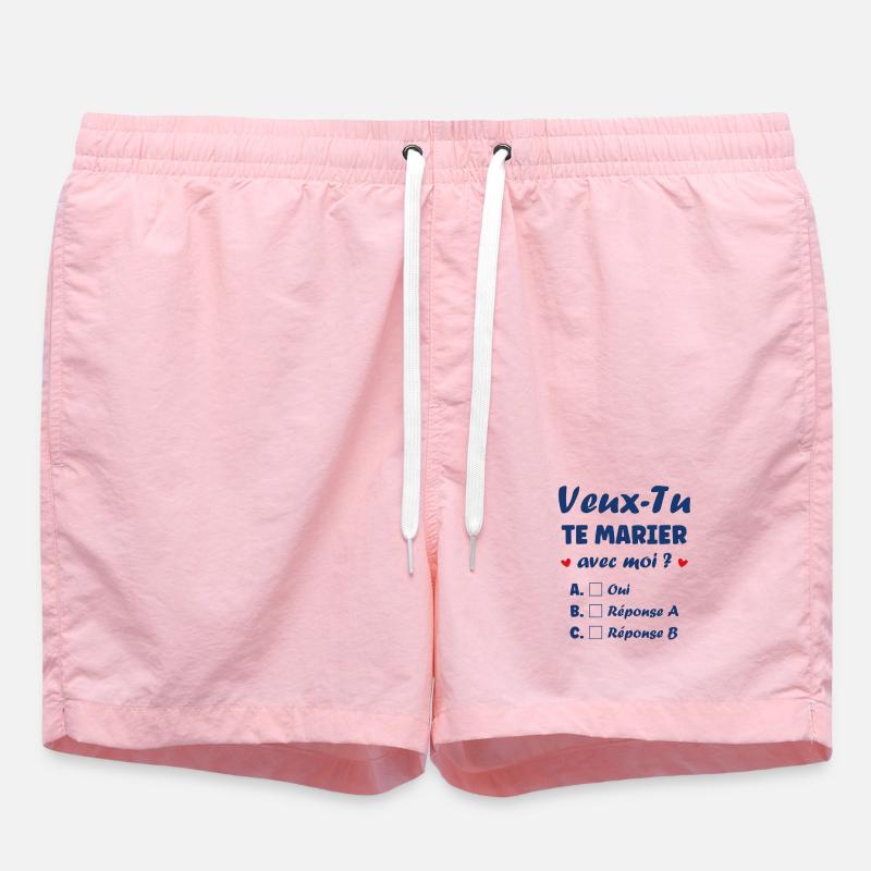 Veux-Tu Te Marier Avec Moi - Short de bain - rose