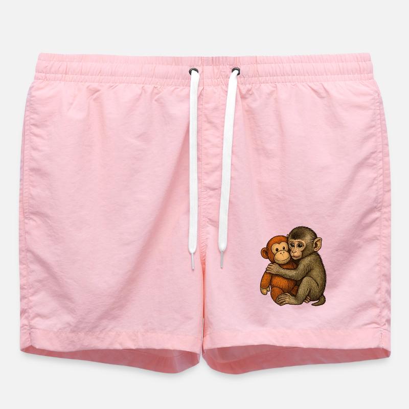 Amitié de câlin de singe - Short de bain - rose