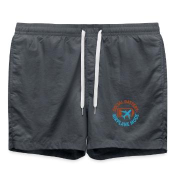 Social Battery Empty | Travel introvert - Swim Trunks -  - Front