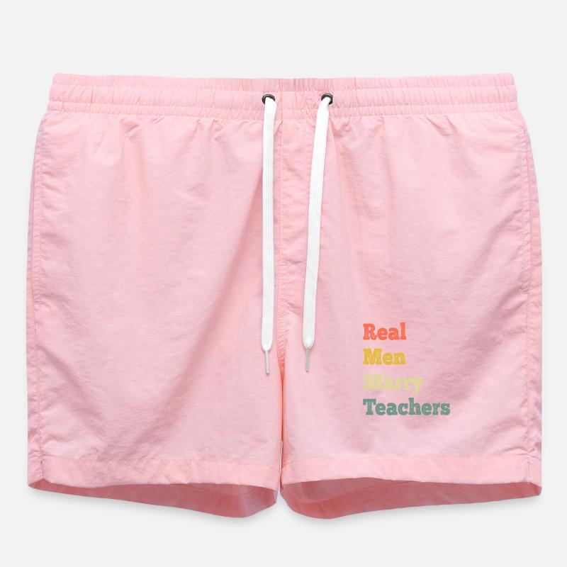 Les vrais hommes épousent les enseignants - Short de bain - rose