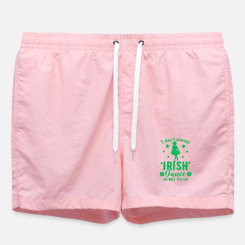 I Don't Always Irish Dance Tee - Swim Trunks - pink