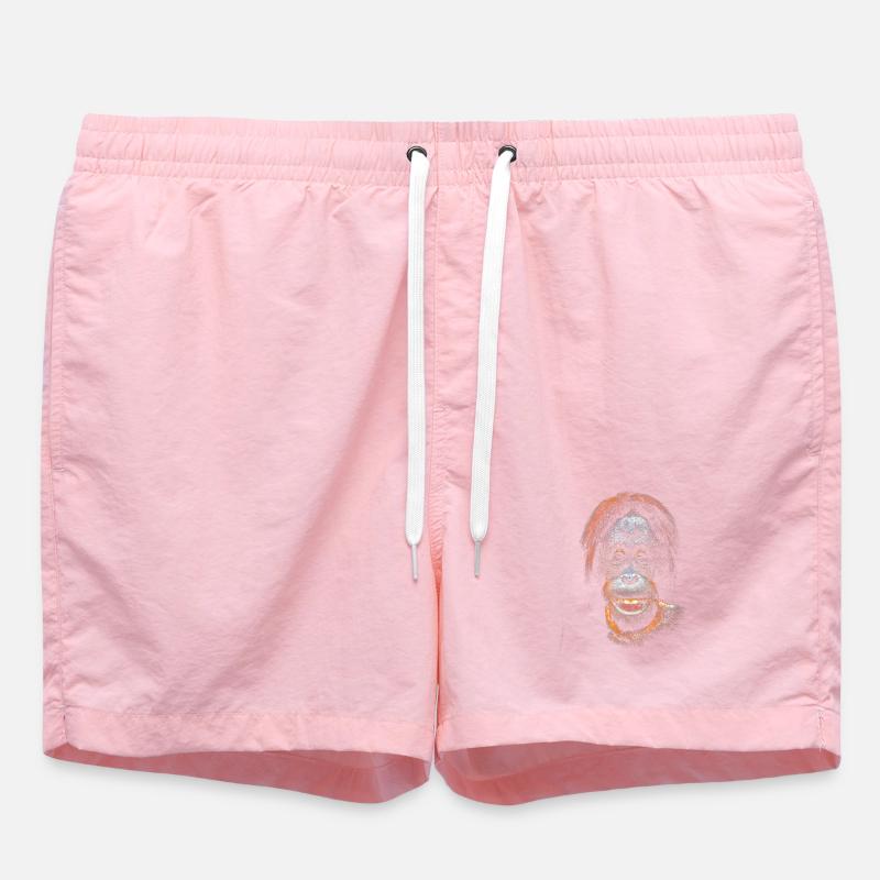 Lustiges Meme mit einem Orangutan - Badeshorts - Pink