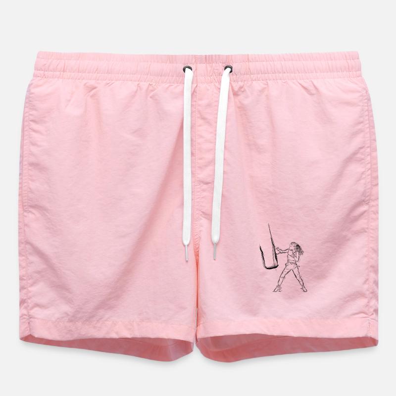 Boxeuse féminine - Short de bain - rose