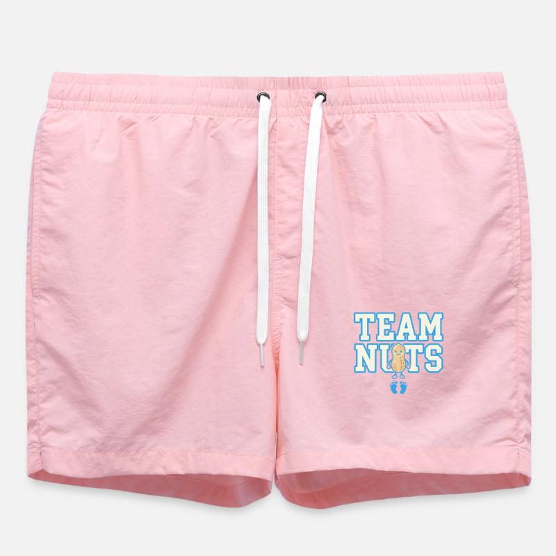Team Nuts Peanut Design - Swim Trunks - pink